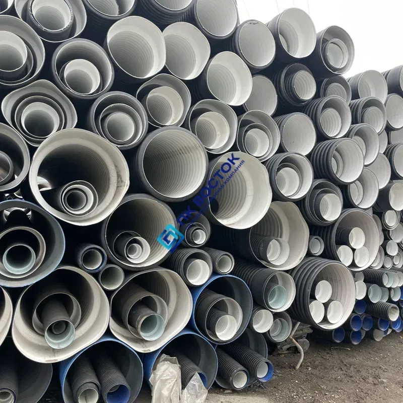 Труба пнд гофрированная 160/136 SN8 двустенная с раструбом