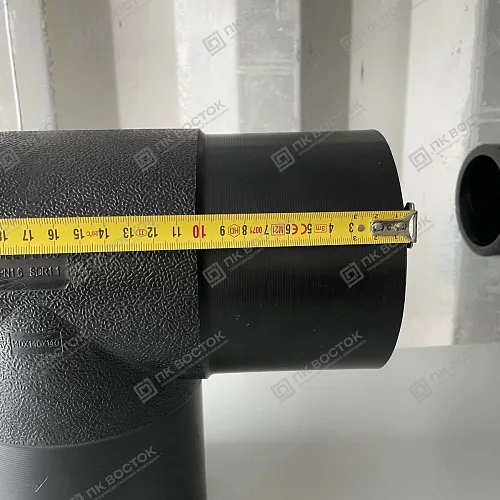 Тройник ПНД ПЭ100 140 мм SDR11 равнопроходной литой